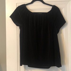 Gap velvet off the shoulder tee